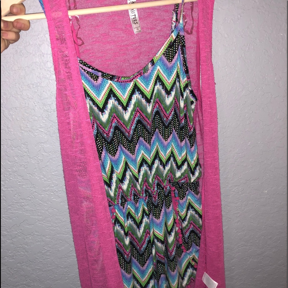 romper with cardigan